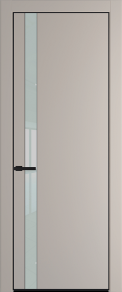 Межкомнатная дверь Profil Doors 18 PE Белый лак Сэнд Черный матовый RAL9005
