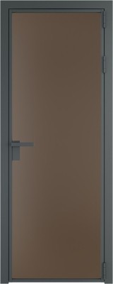 Алюминиевая дверь Profil Doors 1 AG Серая ночь Монохром гляссе