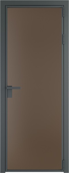Алюминиевая дверь Profil Doors 1 AG Серая ночь Монохром гляссе