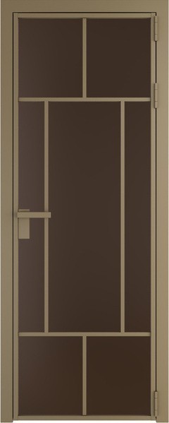 Алюминиевая дверь Profil Doors 10 AG Шампань Монохром шоколад