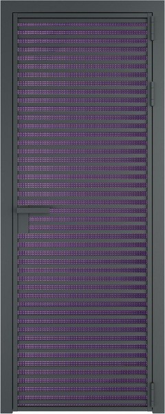 Алюминиевая дверь Profil Doors 12 AG Серая ночь Кризет Фиолетовый