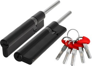 Цилиндровый Fuaro (Фуаро) механизм D-PRO5007 Tang 90 w/k (55+10+25) BL-24 черный 5Key без верт.