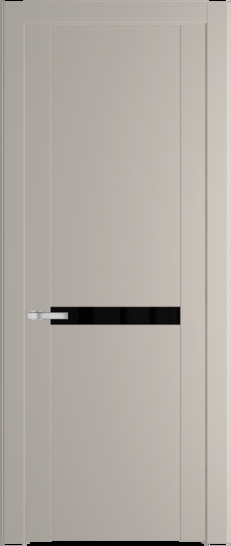 Межкомнатная дверь Profil Doors 1.4 P Lacobel Черный лак Сэнд