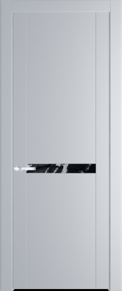 Межкомнатная дверь Profil Doors 1.4 P Нефи черный узор серебро Лайт Грей (RAL 870-01)