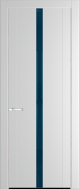 Межкомнатная дверь Profil Doors 1.8 P Зеркало синее Крем Вайт (RAL 120-02)