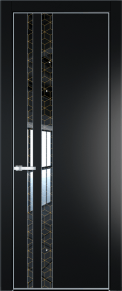 Межкомнатная дверь Profil Doors 20 PA Серебро Лоран узор золото Сэнд