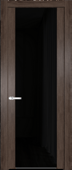 Межкомнатная дверь Profil Doors 1.13 N Черный триплекс Дуб Тобакко