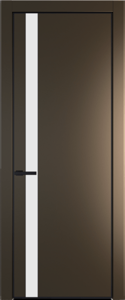 Межкомнатная дверь Profil Doors 22 PA Черный матовый RAL9005 Lacobel Черный лак Сэнд