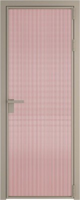 Алюминиевая дверь Profil Doors 1 AG Никель матовый Мору Розовое