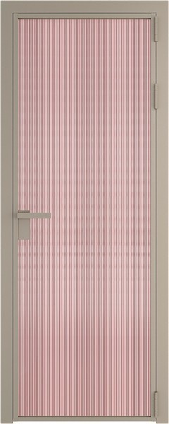 Алюминиевая дверь Profil Doors 1 AG Никель матовый Мору Розовое