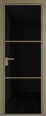 Алюминиевая дверь Profil Doors 13 AG Шампань Черный триплекс