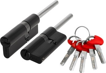 Цилиндровый Fuaro (Фуаро) механизм D-PRO5007 Tang 80 w/k (45+10+25) BL-24 черный 5Key без верт.