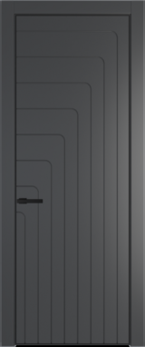 Межкомнатная дверь Profil Doors 10 PE Графит (Pantone 425С) Черный матовый RAL9005