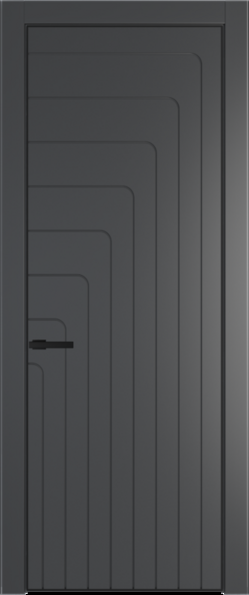 Межкомнатная дверь Profil Doors 10 PE Графит (Pantone 425С) Черный матовый RAL9005