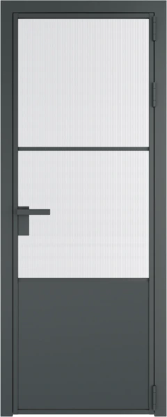 Алюминиевая дверь Profil Doors 20 AG Серая ночь Мору белое