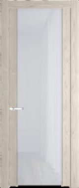 Межкомнатная дверь Profil Doors 1.13 N Белый триплекс Каштан светлый