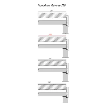 Стойки коробочного блока REVERSE 250 мм