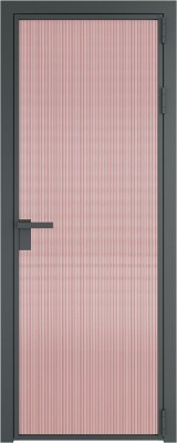 Алюминиевая дверь Profil Doors 1 AG Серая ночь Мору Розовое