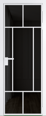 Алюминиевая дверь Profil Doors 10 AG Вайт Черное тонированное