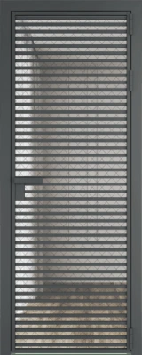 Алюминиевая дверь Profil Doors 12 AG Серая ночь Ромб черный