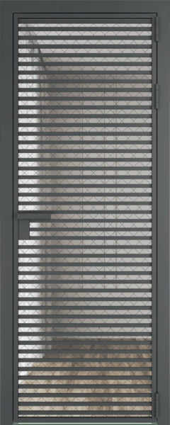 Алюминиевая дверь Profil Doors 12 AG Серая ночь Ромб черный