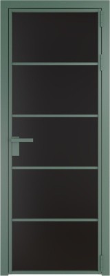 Алюминиевая дверь Profil Doors 14 AG Зеленый воск Монохром черный
