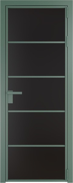 Алюминиевая дверь Profil Doors 14 AG Зеленый воск Монохром черный