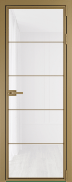 Алюминиевая дверь Profil Doors 5AX Золото Белый триплекс