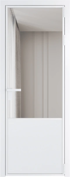 Алюминиевая дверь Profil Doors 19 AG Вайт Прозрачное