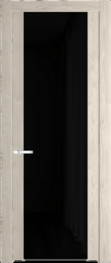 Межкомнатная дверь Profil Doors 1.13 N Черный триплекс Каштан светлый