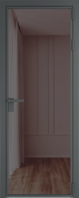 Алюминиевая дверь Profil Doors 1 AG Серая ночь Золотистая бронза
