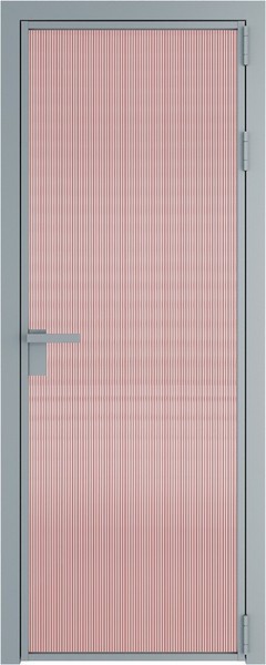 Алюминиевая дверь Profil Doors 1 AG Серебро Мору Розовое