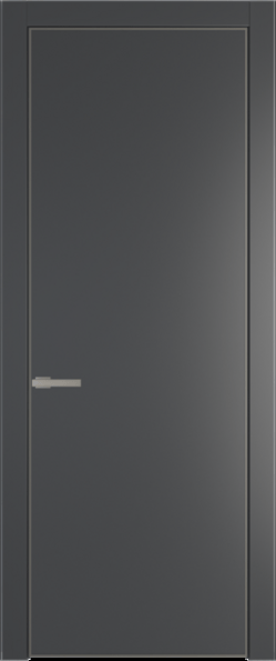 Межкомнатная дверь Profil Doors 1 PA Никель матовый Графит (Pantone 425С)