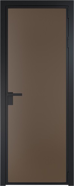 Алюминиевая дверь Profil Doors 1 AG Черный матовый RAL9005 Монохром гляссе