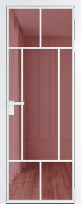Алюминиевая дверь Profil Doors 10 AG Вайт Розовое шпион