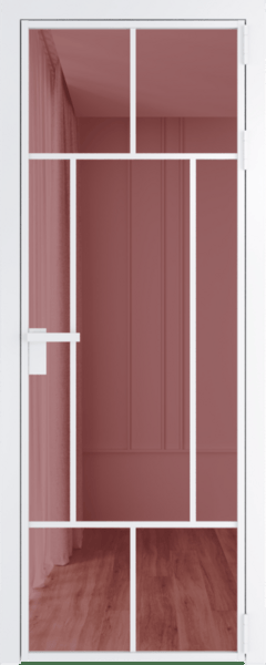 Алюминиевая дверь Profil Doors 10 AG Вайт Розовое шпион