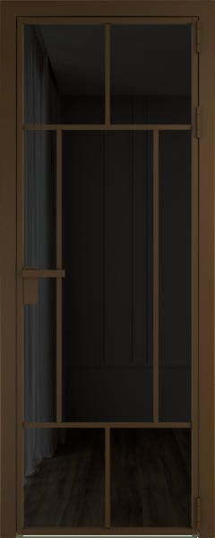 Алюминиевая дверь Profil Doors 10 AG Деорэ Черное тонированное