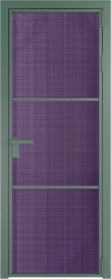 Алюминиевая дверь Profil Doors 13 AG Зеленый воск Кризет Фиолетовый