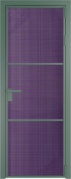 Алюминиевая дверь Profil Doors 13 AG Зеленый воск Кризет Фиолетовый