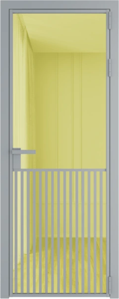 Алюминиевая дверь Profil Doors 15 AG Серебро Золотое шпион