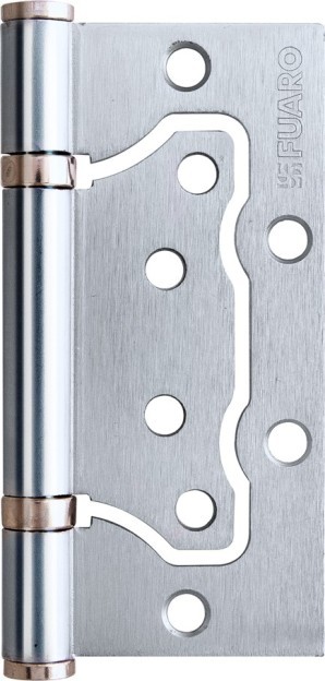Петля Fuaro (Фуаро) универсальная без врезки IN4500W-BL SSC (500-2BB/BL 100x2,5) сатинированный хром БЛИСТЕР