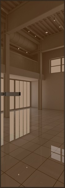 Алюминиевая дверь Profil Doors 1AGN Деорэ Зеркало Bronza