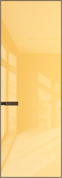 Алюминиевая дверь Profil Doors 1AGN ГЛЯНЕЦ Деорэ Кремовый лак