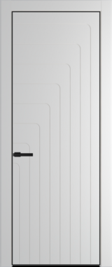 Межкомнатная дверь Profil Doors 10 PE Крем Вайт (RAL 120-02) Черный матовый RAL9005