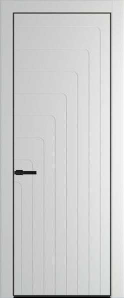 Межкомнатная дверь Profil Doors 10 PE Крем Вайт (RAL 120-02) Черный матовый RAL9005