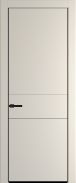 Межкомнатная дверь Profil Doors 14 PE Кремовая Магнолия (RAL 120-04) Черный матовый RAL9005