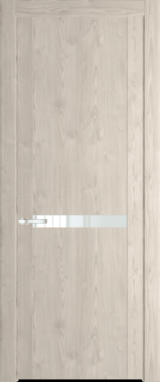 Межкомнатная дверь Profil Doors 1.4 N Lacobel Белый лак Каштан светлый