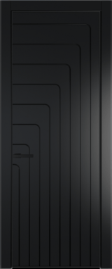 Межкомнатная дверь Profil Doors 10 PA Черный матовый RAL9005 Блэк