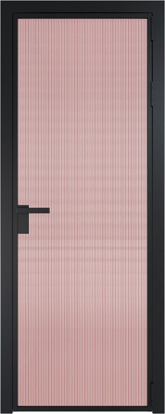 Алюминиевая дверь Profil Doors 1 AG Черный матовый Мору Розовое