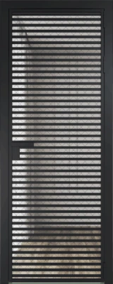 Алюминиевая дверь Profil Doors 12 AG Черный матовый Ромб черный